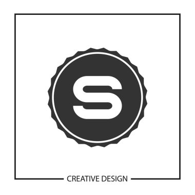 İlk harf S Logo şablonu vektör tasarımı