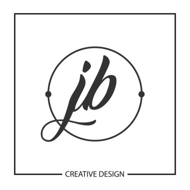 İlk Jb harf Logo tasarım şablonu