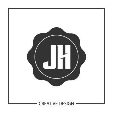 İlk Jh harf Logo tasarım şablonu