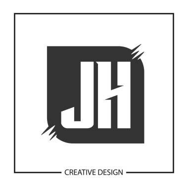 İlk Jh harf Logo tasarım şablonu