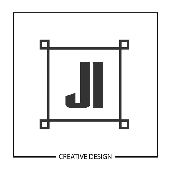 Inicial Carta Logo Plantilla Diseño — Archivo Imágenes Vectoriales