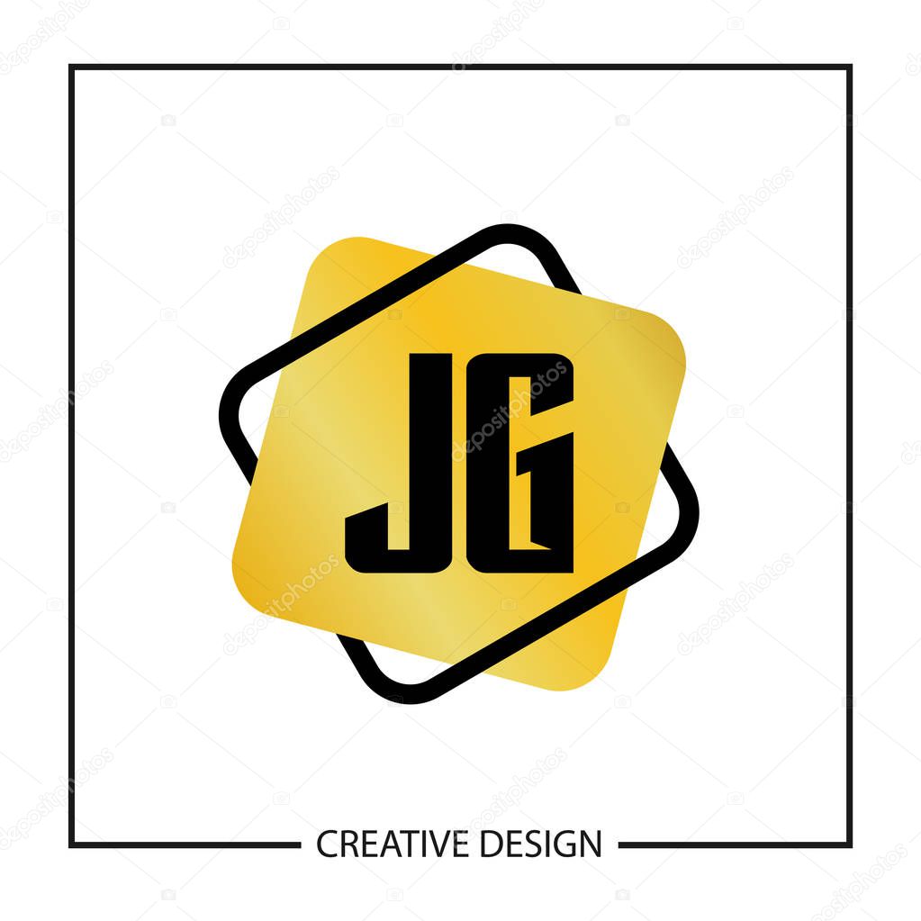 Initial JG Letter Logo Template Design