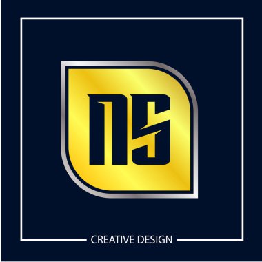 İlk Ns harf Logo tasarım şablonu