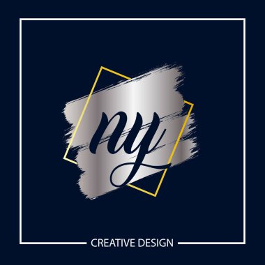 İlk Ny mektup Logo tasarım şablonu