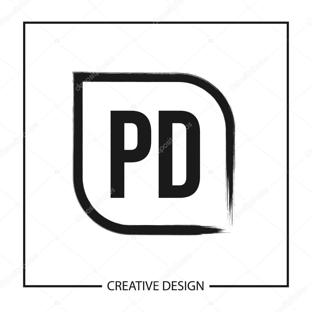 Initial PD Letter Logo Template Design