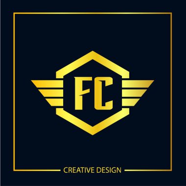 İlk Fc mektup Logo tasarım şablonu