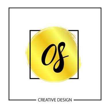 İlk harf Os Logo tasarım şablonu