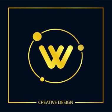 İlk harf W Logo şablonu vektör tasarımı