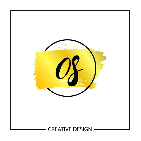 Carta Inicial Logo Plantilla Diseño — Archivo Imágenes Vectoriales