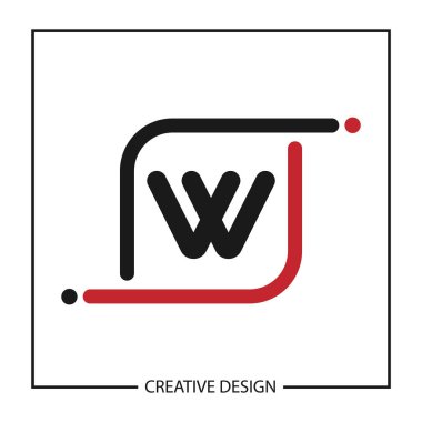 İlk harf W Logo şablonu vektör tasarımı
