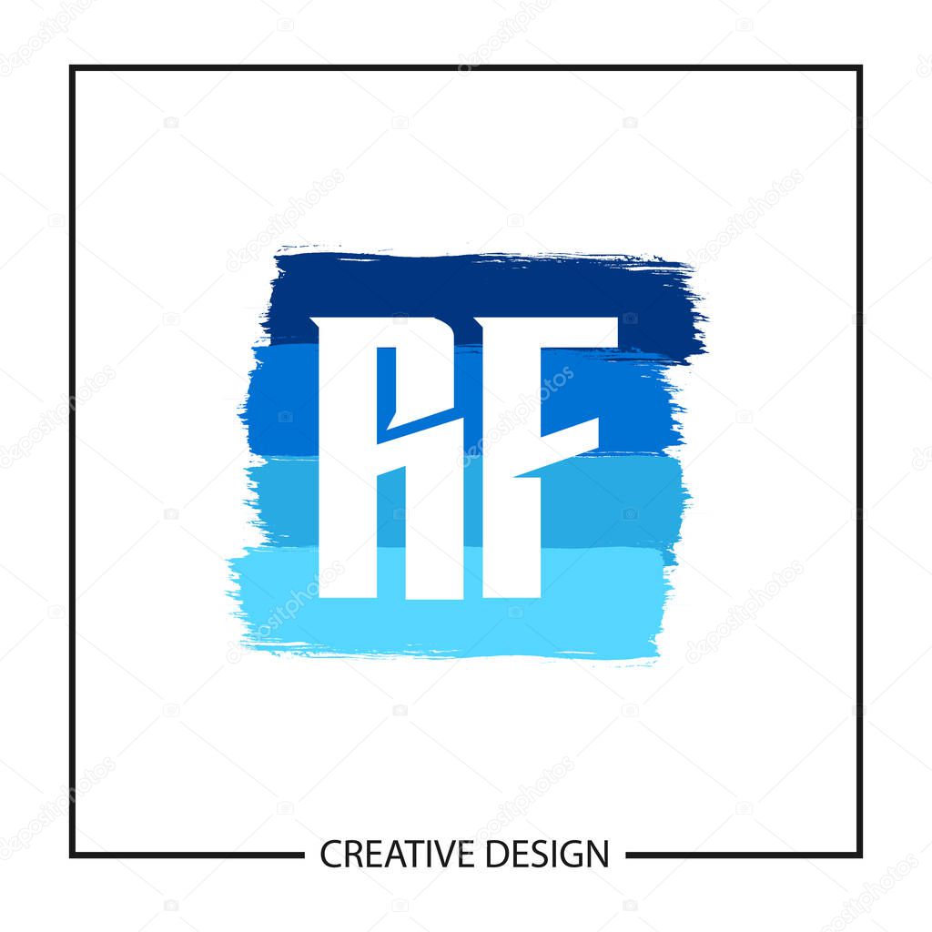 Initial Letter RF Logo Template Design