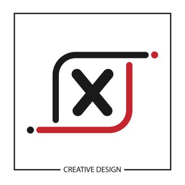 İlk harf X Logo şablonu vektör tasarımı