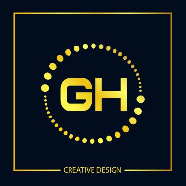 İlk Harf GH Logo Şablonu Tasarımı