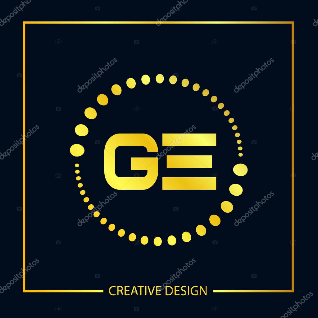 Initial Letter GE Logo Template Design