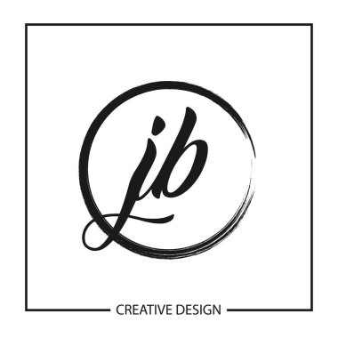 İlk harf Jb Logo tasarım şablonu