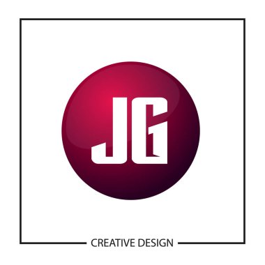 İlk harf Jg Logo tasarım şablonu