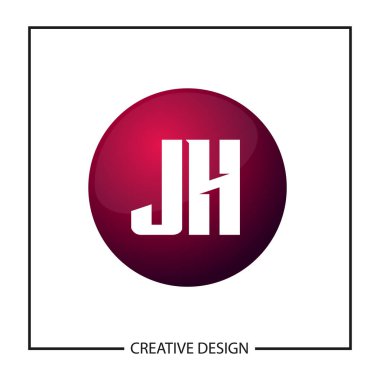 İlk harf Jh Logo tasarım şablonu