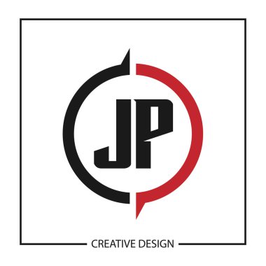 İlk mektup Jp Logo şablonu tasarım