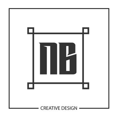 İlk mektup Nb Logo tasarım şablonu