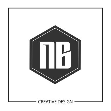 İlk mektup Nb Logo tasarım şablonu