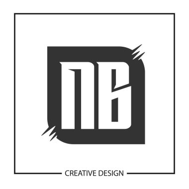 İlk mektup Nb Logo tasarım şablonu