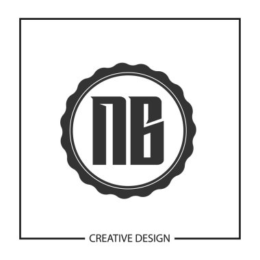 İlk mektup Nb Logo tasarım şablonu