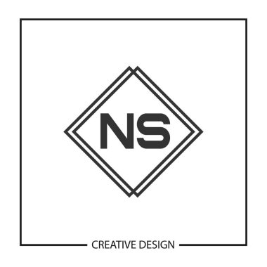 İlk harf Ns Logo tasarım şablonu