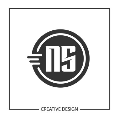 İlk harf Ns Logo tasarım şablonu