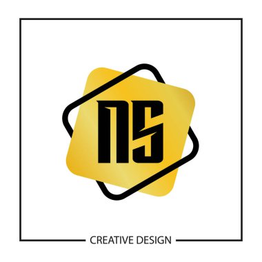 İlk harf Ns Logo tasarım şablonu