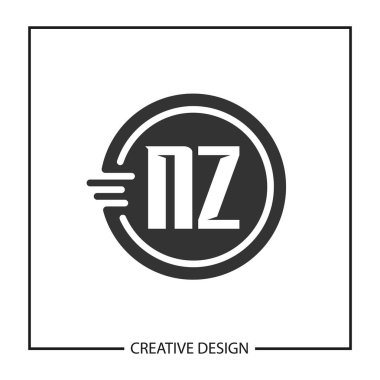 İlk harf Nz Logo tasarım şablonu