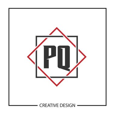 İlk mektup Pq Logo şablonu tasarlamak vektör
