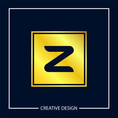 İlk harf Z Logo şablonu vektör tasarımı