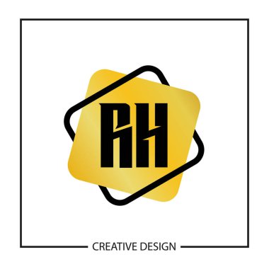 İlk harf Rh Logo şablonu tasarlamak vektör