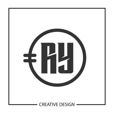 İlk harf Ry Logo şablonu tasarlamak vektör