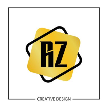 İlk harf Rz Logo şablonu tasarlamak vektör