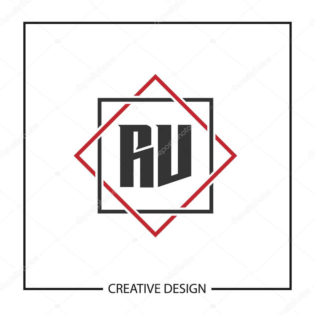 Initial Letter RV Logo Template Design Vector Illustration