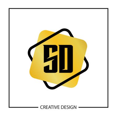 İlk mektup Sd logosu şablonu tasarlamak vektör