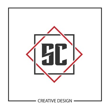 İlk harfleri Sc Logo şablonu tasarlamak vektör