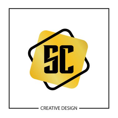 İlk harfleri Sc Logo şablonu tasarlamak vektör