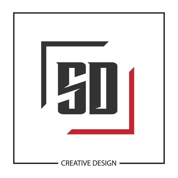 Letra inicial SD Logo Template Design Vector Illustration — Vector de stock