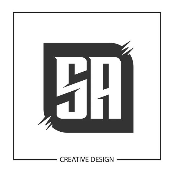 Lettera iniziale SA Logo Template Design Vector Illustration — Vettoriale Stock