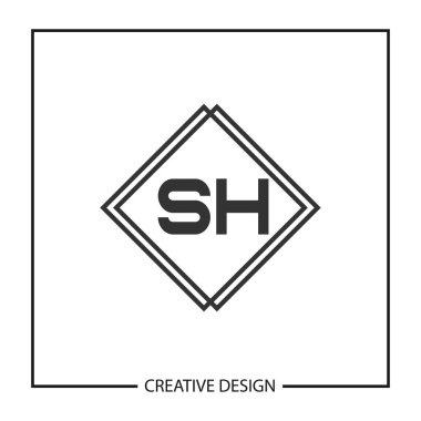 İlk mektup Sh Logo şablonu tasarlamak vektör