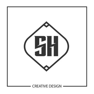 İlk mektup Sh Logo şablonu tasarlamak vektör