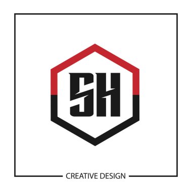 İlk mektup Sh Logo şablonu tasarlamak vektör