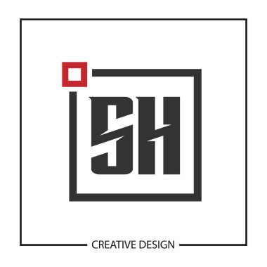 İlk mektup Sh Logo şablonu tasarlamak vektör