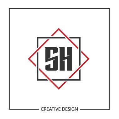 İlk mektup Sh Logo şablonu tasarlamak vektör