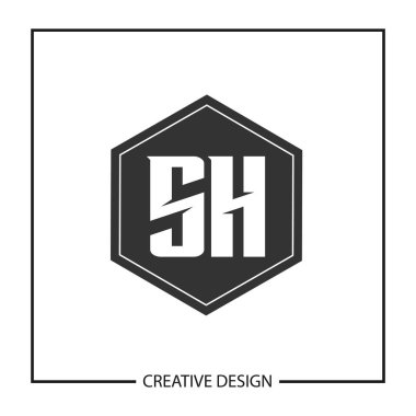 İlk mektup Sh Logo şablonu tasarlamak vektör