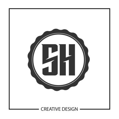 İlk mektup Sh Logo şablonu tasarlamak vektör