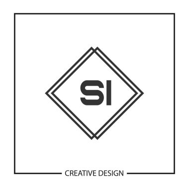 İlk harf Si Logo şablonu tasarlamak vektör