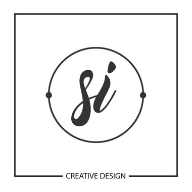 İlk harf Si Logo şablonu tasarlamak vektör